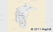 Classic Style 3D Map of Australian Capital Territory, single color outside