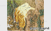 Physical 3D Map of Australian Capital Territory, satellite outside