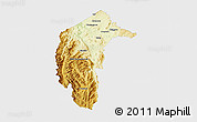 Physical 3D Map of Australian Capital Territory, single color outside
