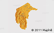 Political 3D Map of Australian Capital Territory, cropped outside