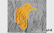 Political 3D Map of Australian Capital Territory, desaturated