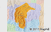 Political 3D Map of Australian Capital Territory, lighten