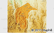 Political 3D Map of Australian Capital Territory, physical outside