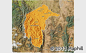 Political 3D Map of Australian Capital Territory, satellite outside