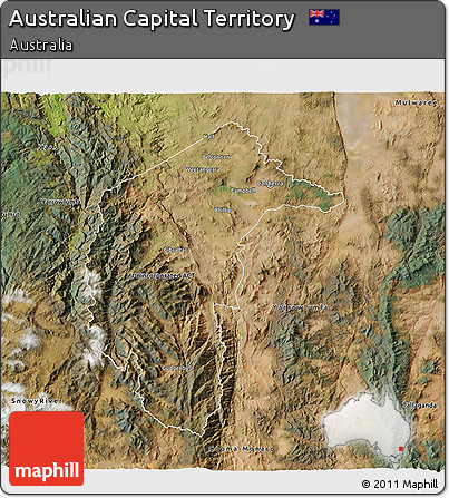 Satellite 3D Map of Australian Capital Territory
