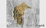 Satellite 3D Map of Australian Capital Territory, lighten, desaturated