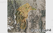Satellite 3D Map of Australian Capital Territory, semi-desaturated