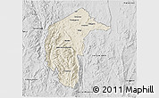 Shaded Relief 3D Map of Australian Capital Territory, desaturated