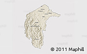 Shaded Relief 3D Map of Australian Capital Territory, single color outside