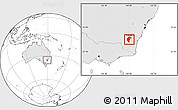 Blank Location Map of Australian Capital Territory, highlighted country