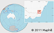 Gray Location Map of Australian Capital Territory, highlighted country