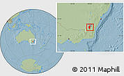 Savanna Style Location Map of Australian Capital Territory, hill shading