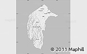 Gray Map of Australian Capital Territory, single color outside