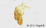 Physical Map of Australian Capital Territory, single color outside