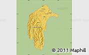 Savanna Style Map of Australian Capital Territory, single color outside