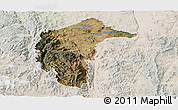 Satellite Panoramic Map of Australian Capital Territory, lighten