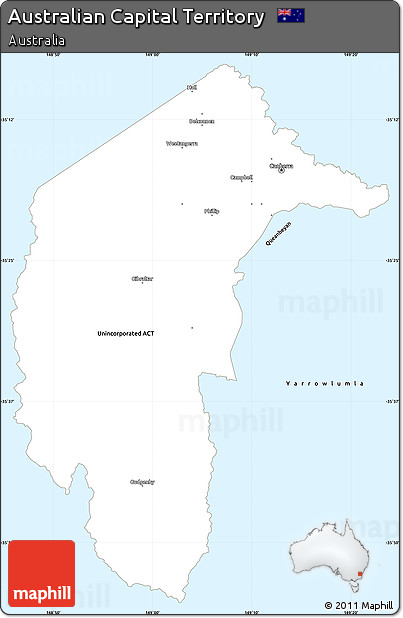 Classic Style Simple Map of Australian Capital Territory