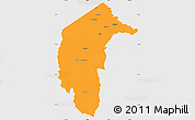 Political Simple Map of Australian Capital Territory, single color outside