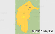 Savanna Style Simple Map of Australian Capital Territory, single color outside