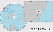 Gray Location Map of Bathurst