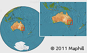 Satellite Location Map of Bathurst, within the entire country