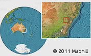 Satellite Location Map of Bathurst