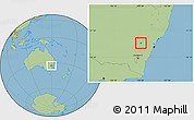 Savanna Style Location Map of Bathurst