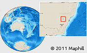 Shaded Relief Location Map of Bathurst