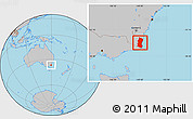 Gray Location Map of Bega Valley