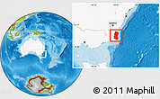 Physical Location Map of Bega Valley, highlighted country