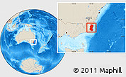 Shaded Relief Location Map of Bega Valley