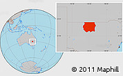 Gray Location Map of Bourke