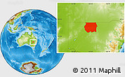 Physical Location Map of Bourke