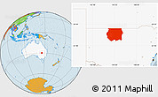 Political Location Map of Bourke, highlighted country