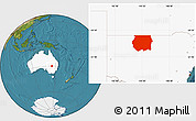 Satellite Location Map of Bourke, highlighted country