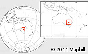 Blank Location Map of Cobar, within the entire country