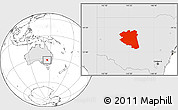 Blank Location Map of Cobar, highlighted country