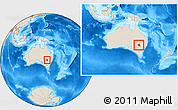 Shaded Relief Location Map of Cobar, within the entire country