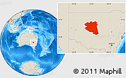 Shaded Relief Location Map of Cobar