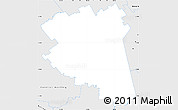 Silver Style Simple Map of Cobar