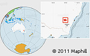 Political Location Map of Cowra, highlighted country