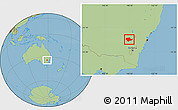 Savanna Style Location Map of Cowra