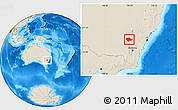 Shaded Relief Location Map of Cowra