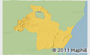 Savanna Style 3D Map of Richmond River, single color outside