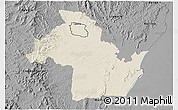 Shaded Relief 3D Map of Richmond River, darken, desaturated