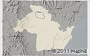 Shaded Relief 3D Map of Richmond River, darken, semi-desaturated