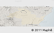 Shaded Relief Panoramic Map of Richmond River, semi-desaturated