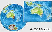 Physical Location Map of Snowy River, within the entire country