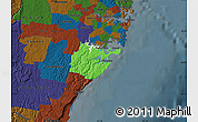 Political Map of Sutherland Shire, darken