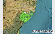 Political Map of Sutherland Shire, satellite outside